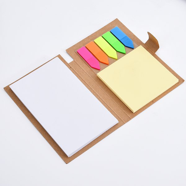 手札式封卡便利貼-三合一N次貼無印刷-封面牛皮紙