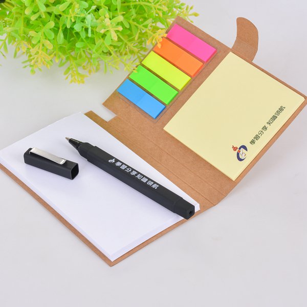 三合一帶筆便利貼