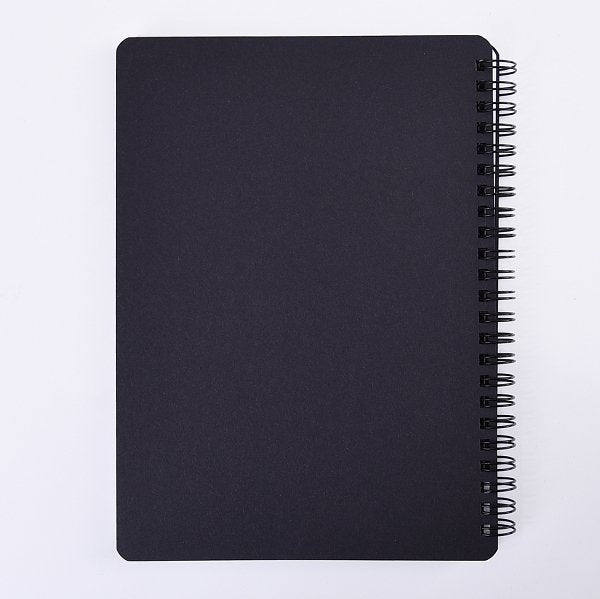 黑卡燙金環裝筆記本