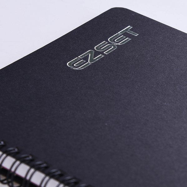 黑卡燙金環裝筆記本