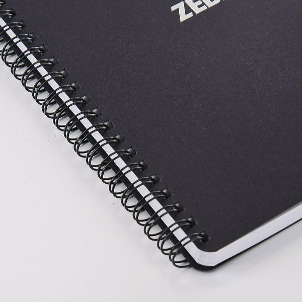 黑卡燙金環裝筆記本