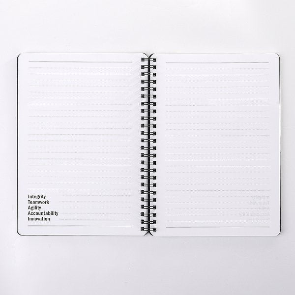 黑卡燙金環裝筆記本