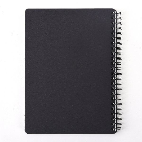 黑卡燙金環裝筆記本