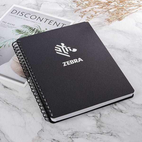 黑卡燙金環裝筆記本