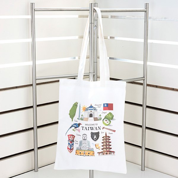 染白帆布側背袋