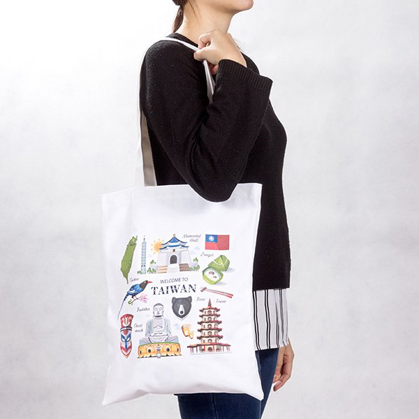 染白帆布側背袋