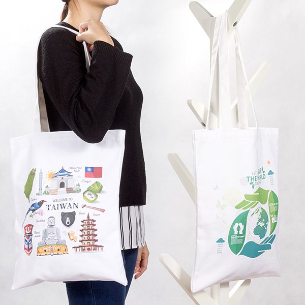 染白帆布側背袋