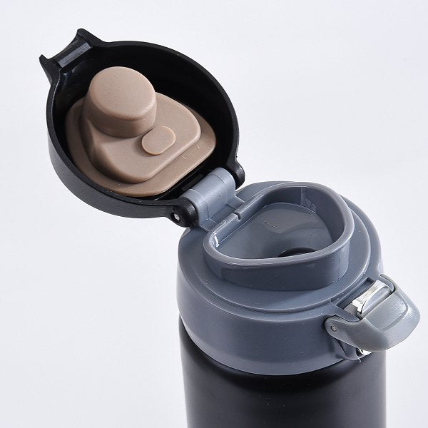 400ml彈蓋式不鏽鋼真空保溫杯