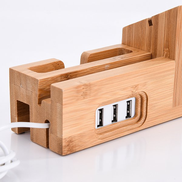 竹木手機擴音底座