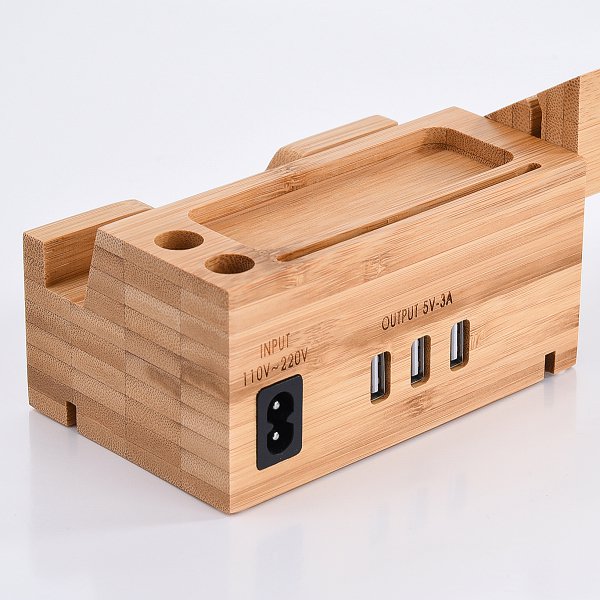 竹木二合一手機擴音底座