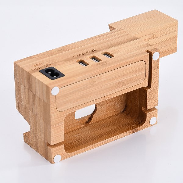 竹木二合一手機擴音底座