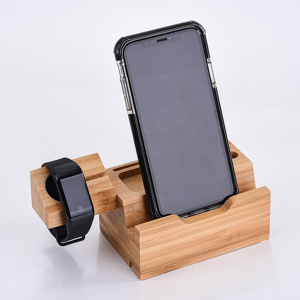 竹木二合一手機擴音底座