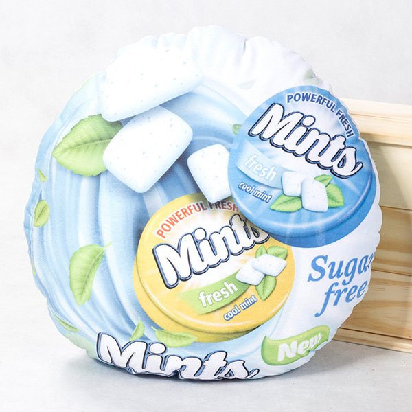 毛絨布抱枕-小型圓形毛絨布