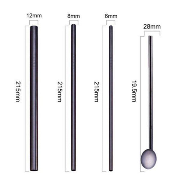 彩色不鏽鋼吸管湯匙