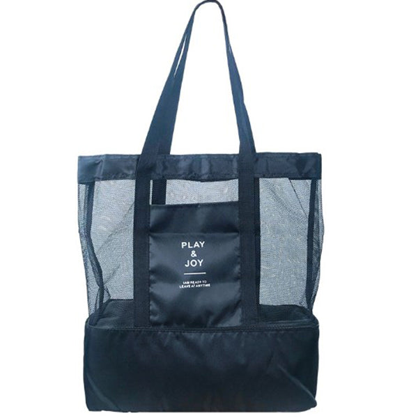 拉鍊保冷袋(掀蓋款)-牛津布+網眼布