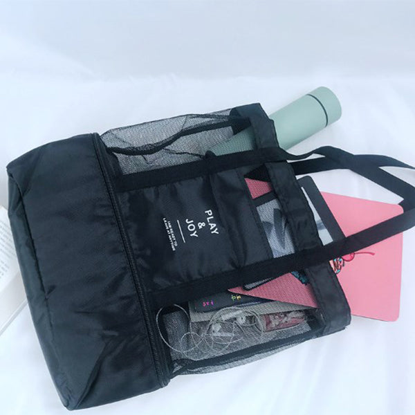 拉鍊保冷袋(掀蓋款)-牛津布+網眼布