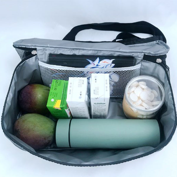 拉鍊保冷袋(掀蓋款)-牛津布+網眼布