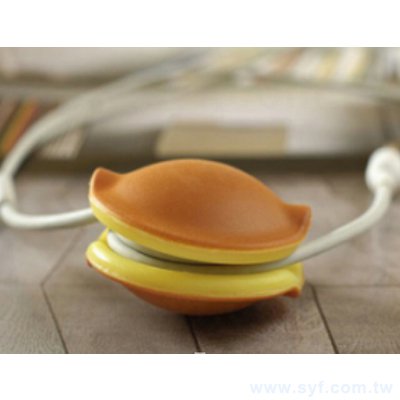 漢堡造型矽膠手機捲線器