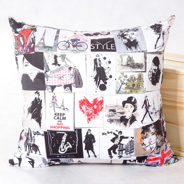 毛絨布抱枕-中型方形毛絨布