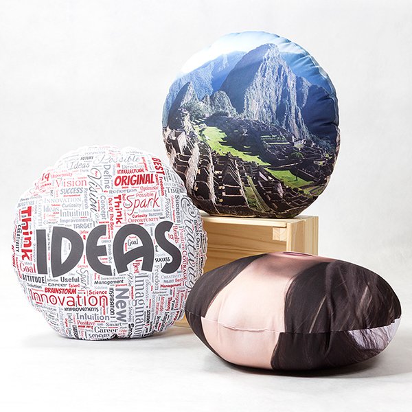 滌綸布抱枕-大型圓形滌綸布