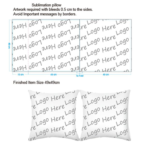 滌綸布抱枕-中型方形滌綸布