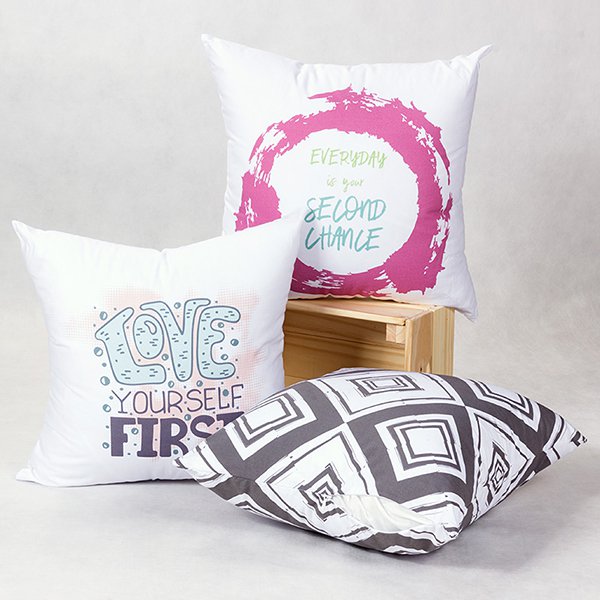 棉布抱枕-大型方形染白棉布