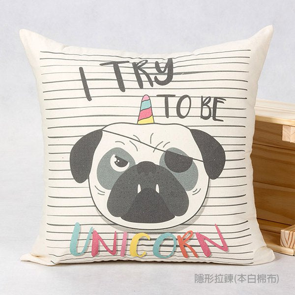 棉布抱枕-大型方形本白棉布