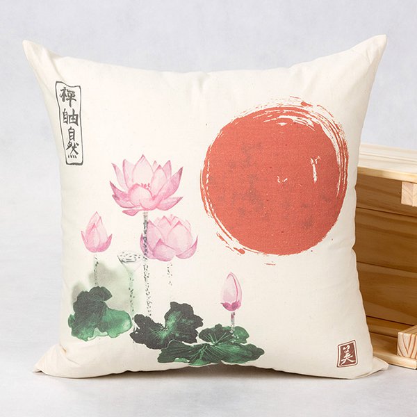 棉布抱枕-大型方形本白棉布