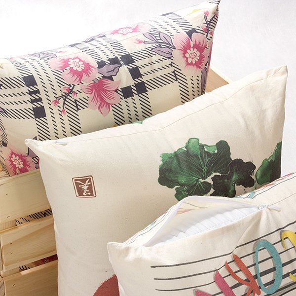 棉布抱枕-大型方形本白棉布