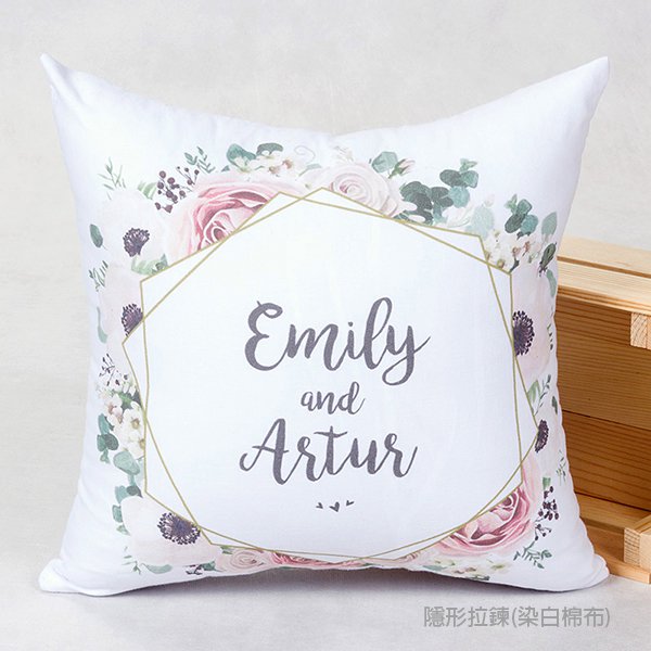 棉布抱枕-小型方形染白棉布