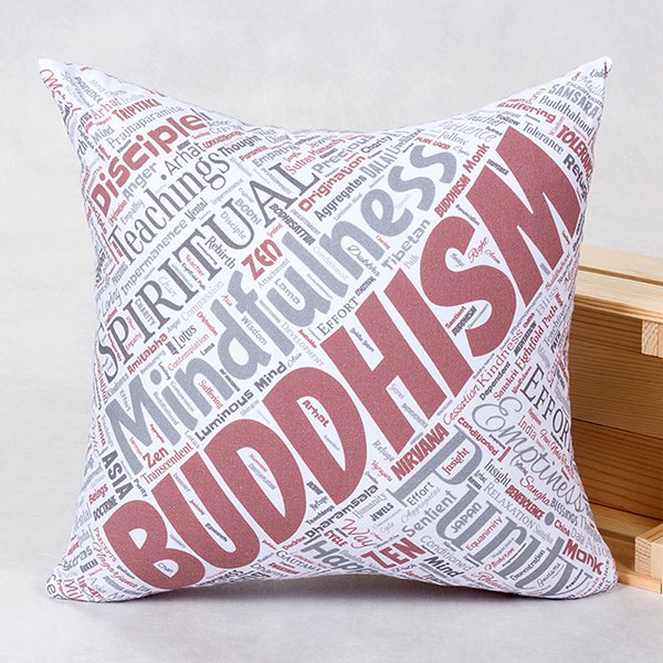 棉布抱枕-小型方形染白棉布