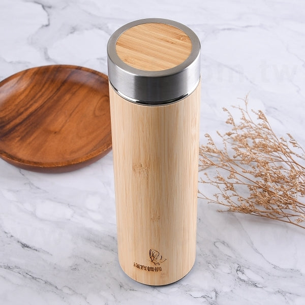 500ml不鏽鋼竹製保溫杯