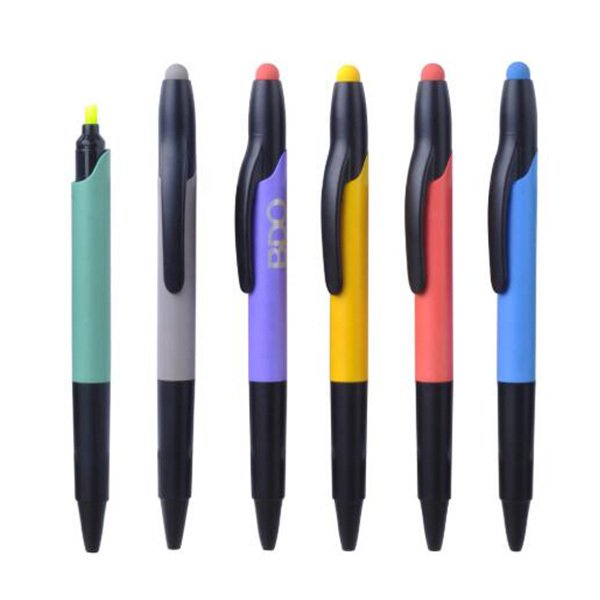 螢光圓珠觸控三合一廣告筆