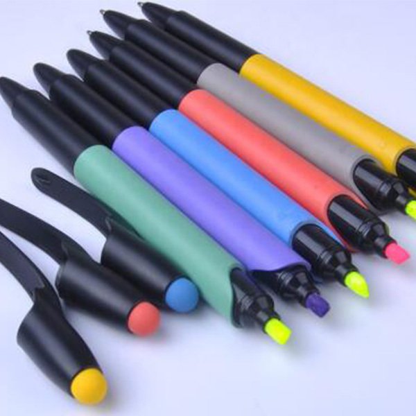 螢光圓珠觸控三合一廣告筆