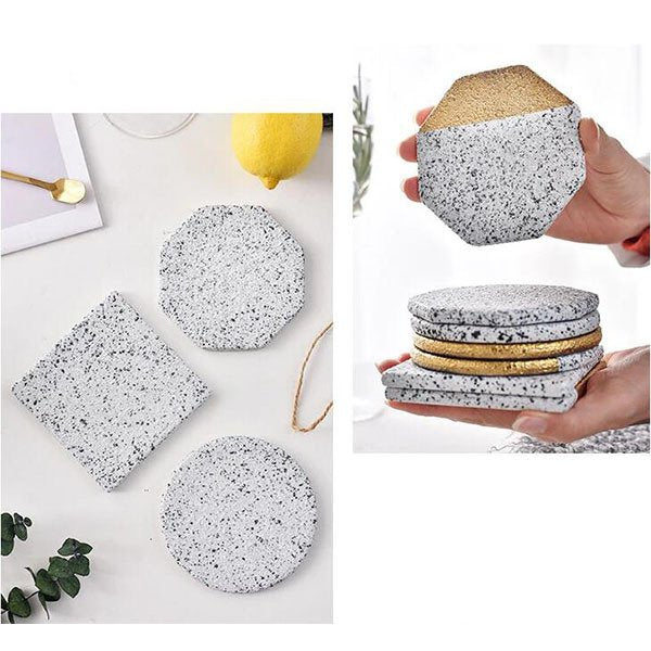 磨石金邊陶瓷杯墊