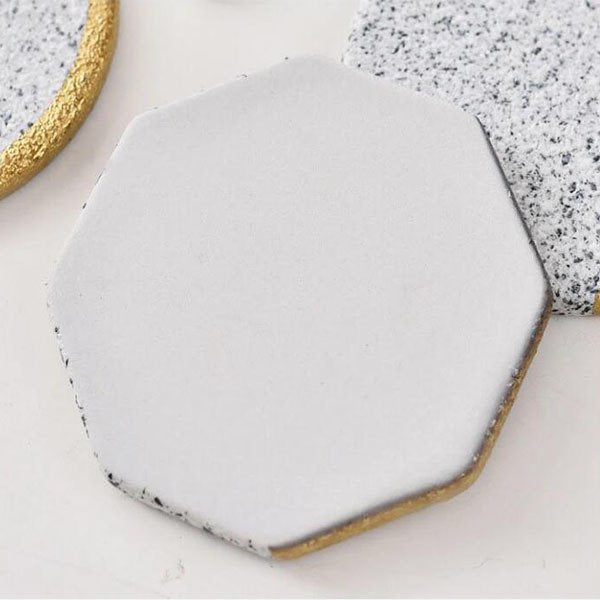 磨石金邊陶瓷杯墊