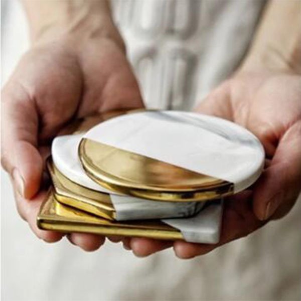 拋光花崗岩大理石陶瓷杯墊