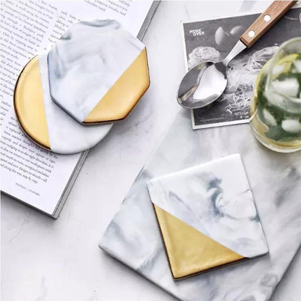 拋光花崗岩大理石陶瓷杯墊