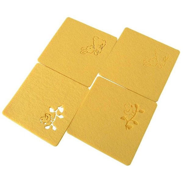 激光切割輕便毛氈杯墊