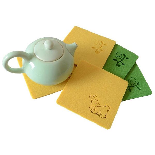 激光切割輕便毛氈杯墊