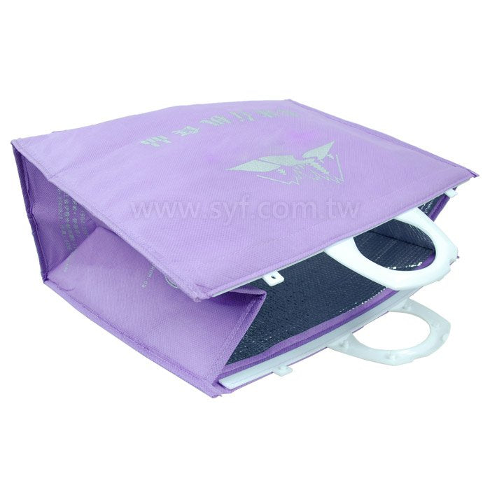 塑膠扣保冷袋-不織布80g-雙面單色