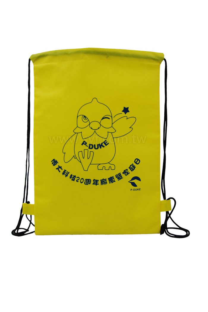 單色印刷束口袋-不織布材質加背帶後背包-可加LOGO客製化印刷