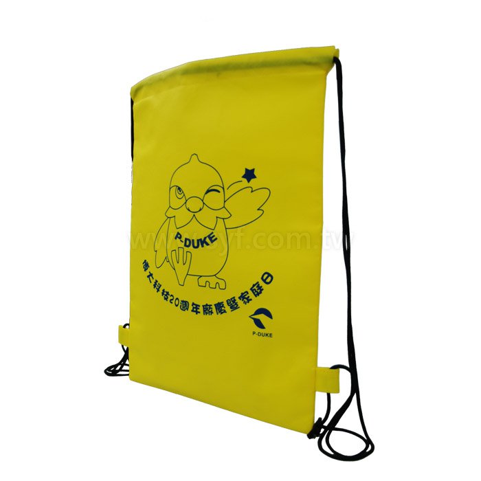 單色印刷束口袋-不織布材質加背帶後背包-可加LOGO客製化印刷
