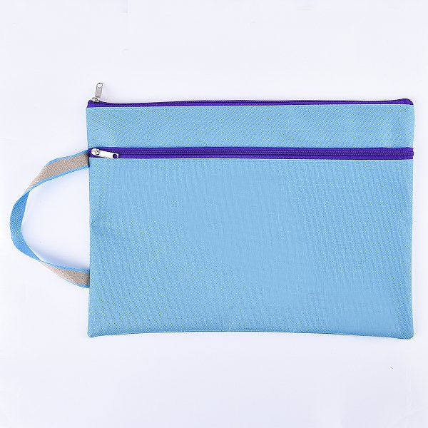 帆布手提防水拉鍊收納文件袋