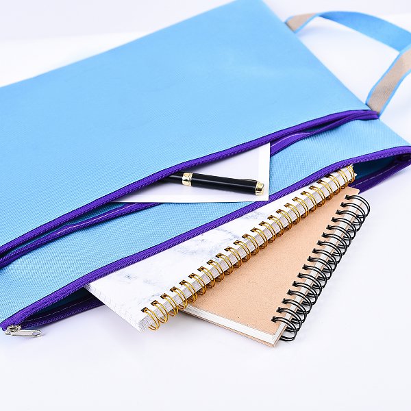 帆布手提防水拉鍊收納文件袋