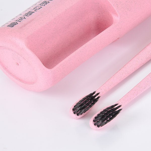 環保小麥小熊造型旅行牙刷組