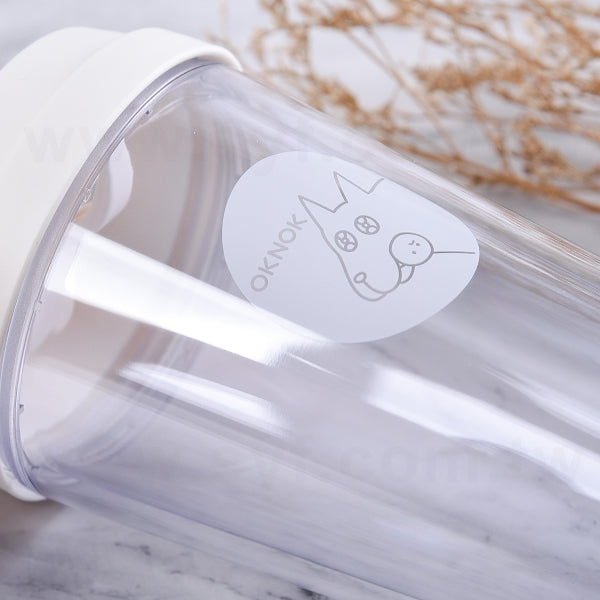 防漏雙層塑膠咖啡杯