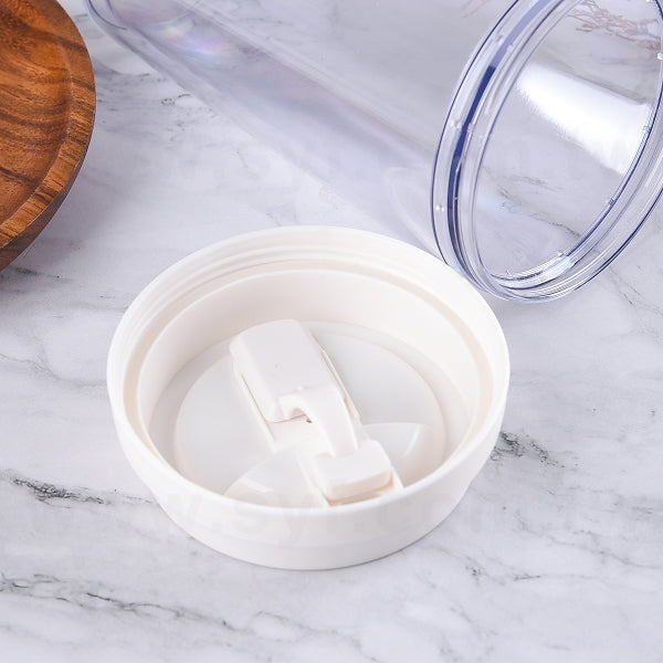 防漏雙層塑膠咖啡杯