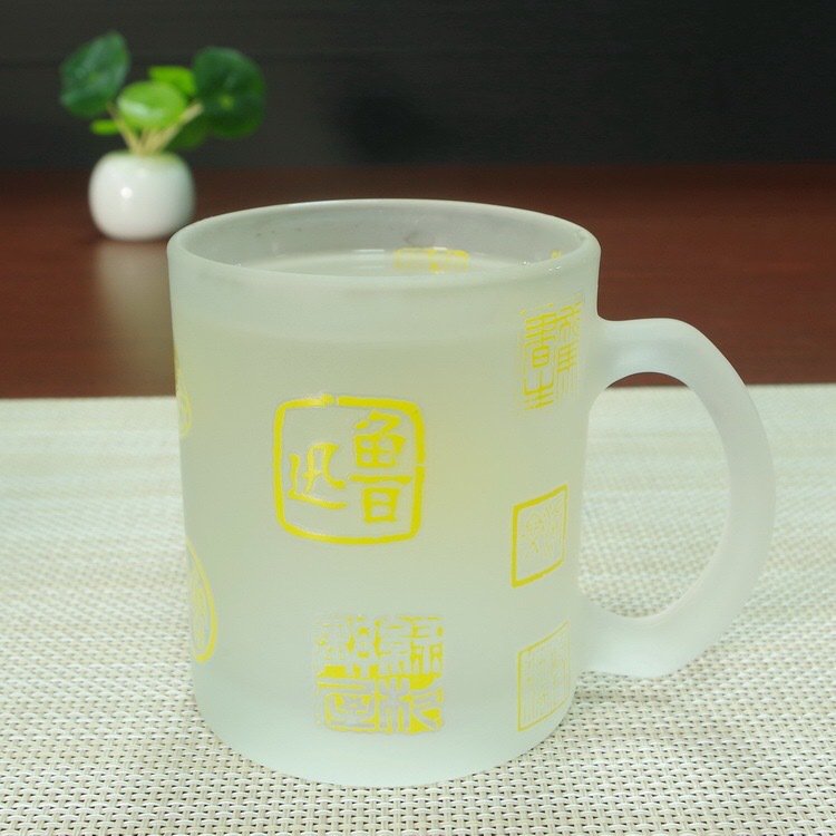 300ML變色磨砂冷飲玻璃杯