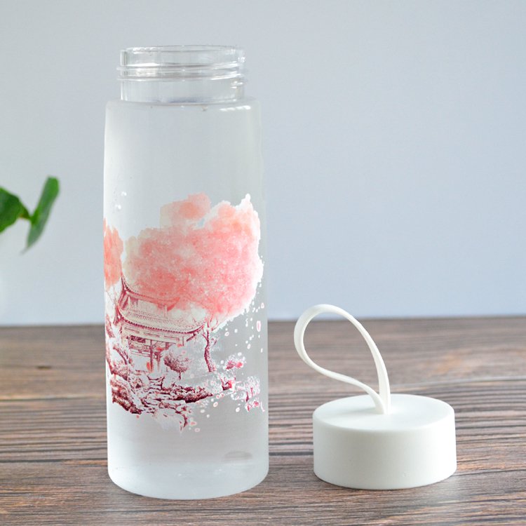 500ml冷變色手提便攜玻璃水瓶